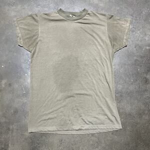 Vintage 80s Military Army Green Blank Grunge T-Shirt